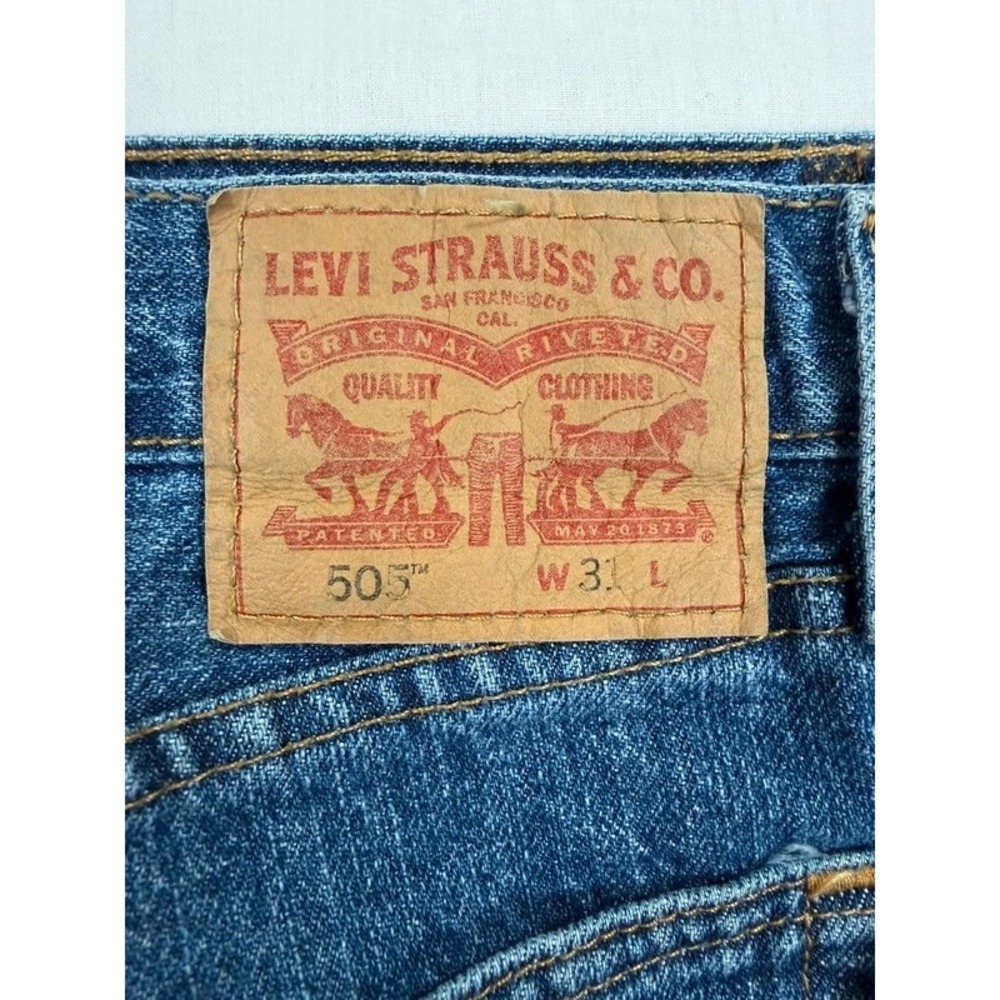 Levi's 501 Denim Shorts W31 Medium Wash Red Tab Classic 5 Pocket Men's